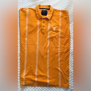University of Tennessee men’s vintage collared shirt with strips and embroidery